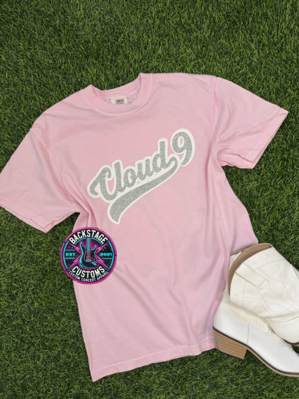 Cloud 9 Comfort Colors Glitter Tee